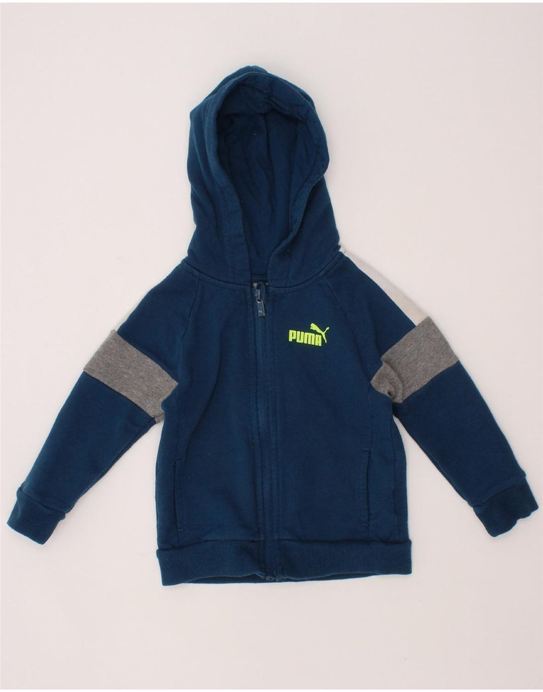 PUMA Baby Boys Zip Hoodie Sweater 18-24 Months Navy Blue Colourblock Vintage Puma and Second-Hand Puma from Messina Hembry 