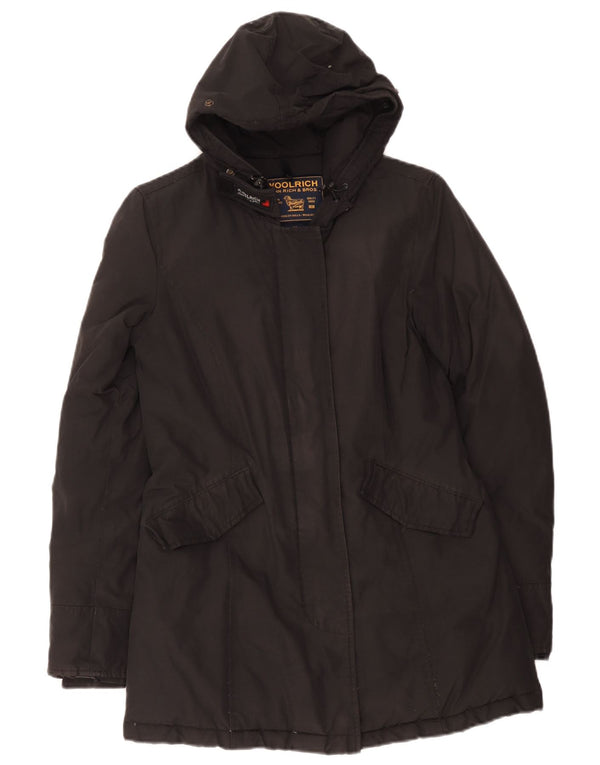 Jaqueta Parka Feminina Woolrich com Capuz Reino Unido 6 XS Preto