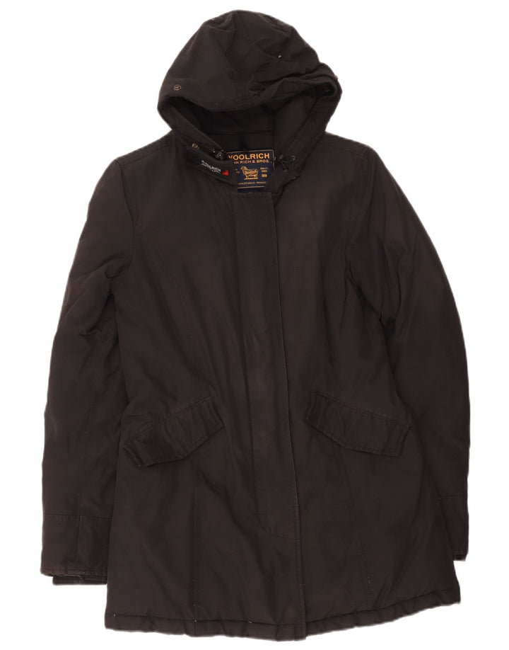 Jaqueta Parka Feminina Woolrich com Capuz Reino Unido 6 XS Preto