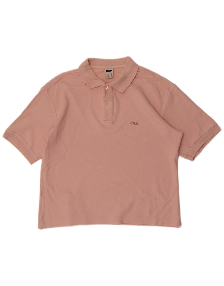 Camisa Polo Masculina Fila Pequena Rosa