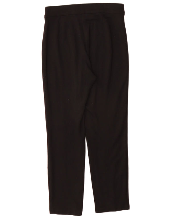 Calça feminina Marks & Spencer Slim UK 10 pequena W28 L27 preta viscose