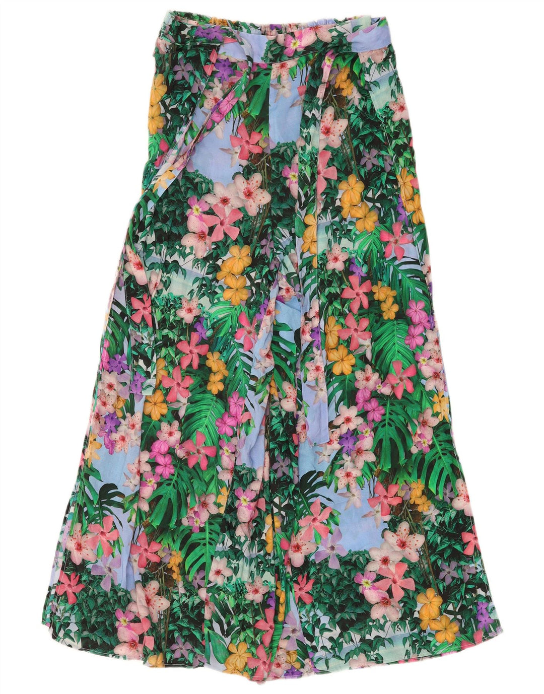 Desigual Calça Harém Feminina Perna Larga Pequena W26 W27 Multicolorida Floral