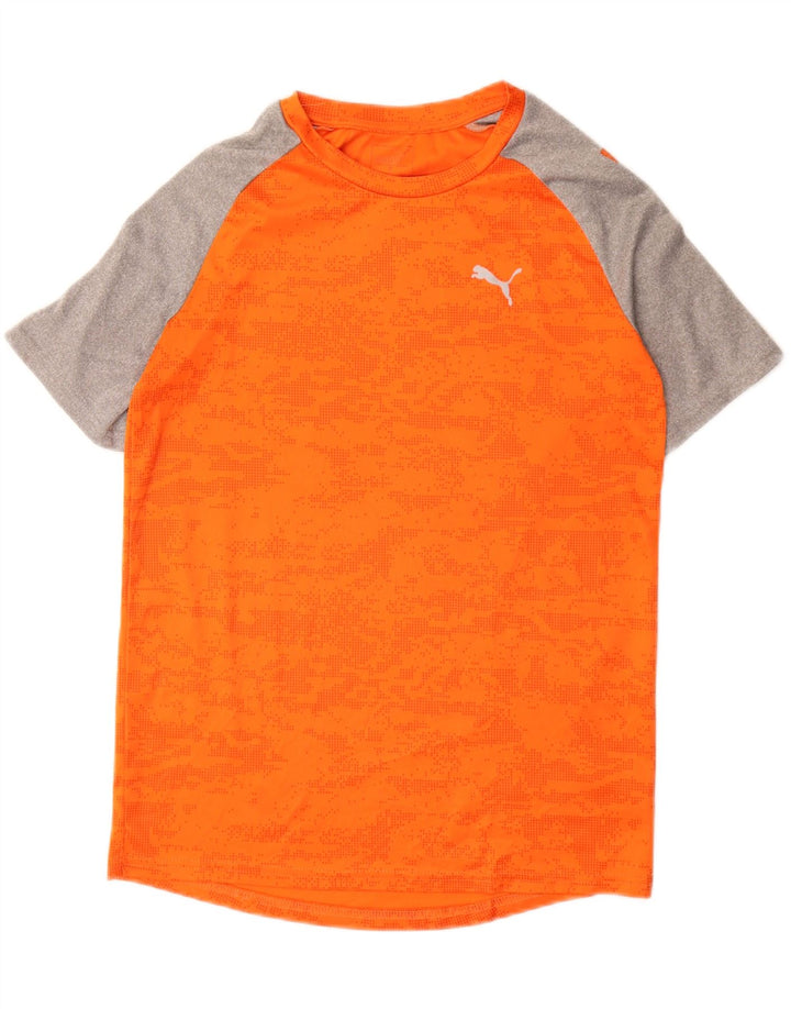 Puma Camiseta Masculina Top Pequeno Poliéster Manchado Laranja