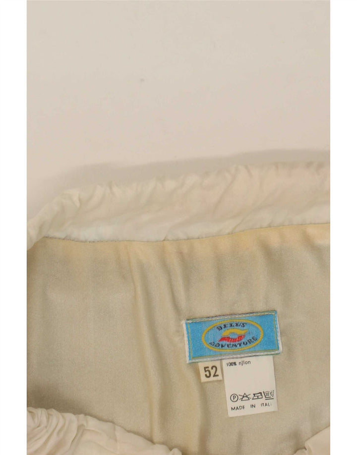 Shorts de natação masculino vintage IT 52 grande bloco colorido multicolorido Nylon