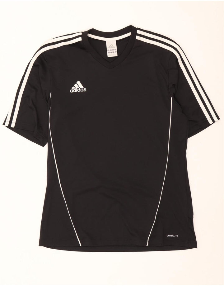 Adidas Mens Climalite Camiseta Top Médio Poliéster Preto