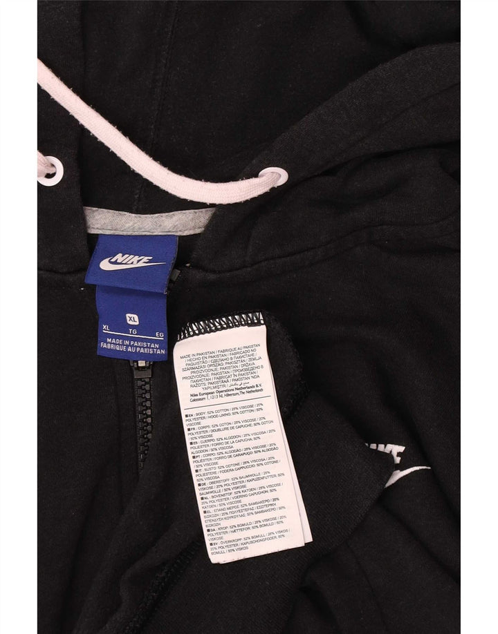 Suéter Nike feminino com capuz e zíper XL preto algodão