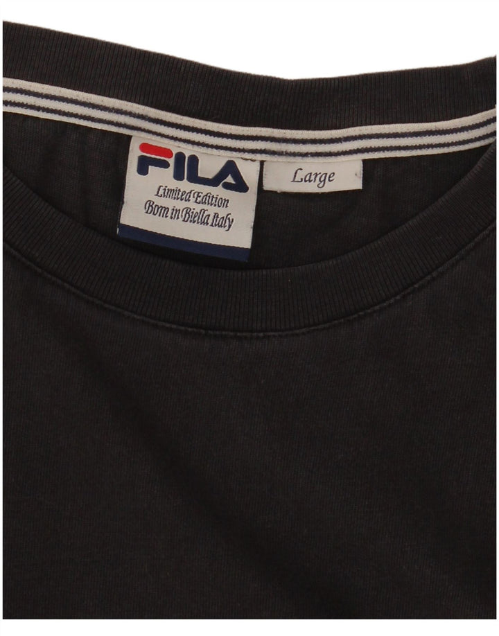 Camiseta Fila Mens Limited Edition Graphic Top Grande Preto