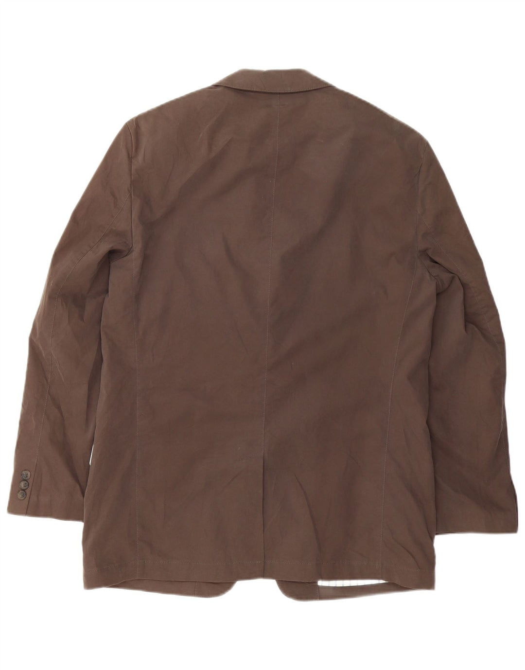 Jaqueta blazer masculina de 2 botões Marks & Spencer Reino Unido 38 algodão marrom médio