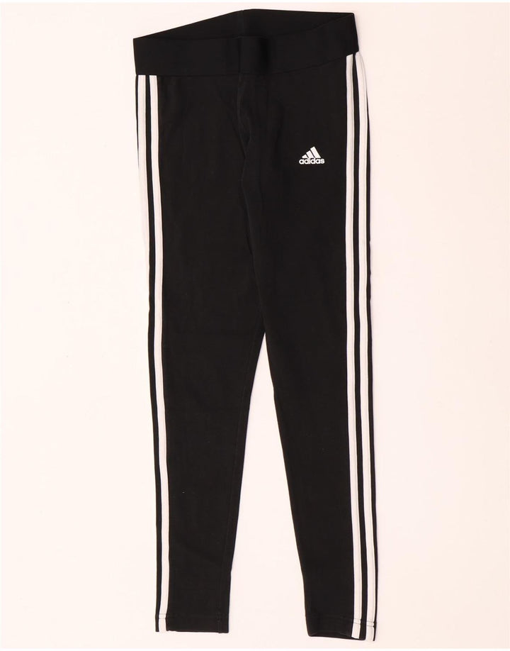 Leggings Adidas Femininas UK 8/10 Pequenas Algodão Preto