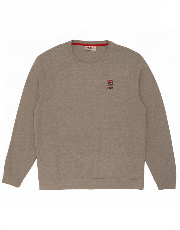 Fila moletom masculino jumper 2XL algodão cinza