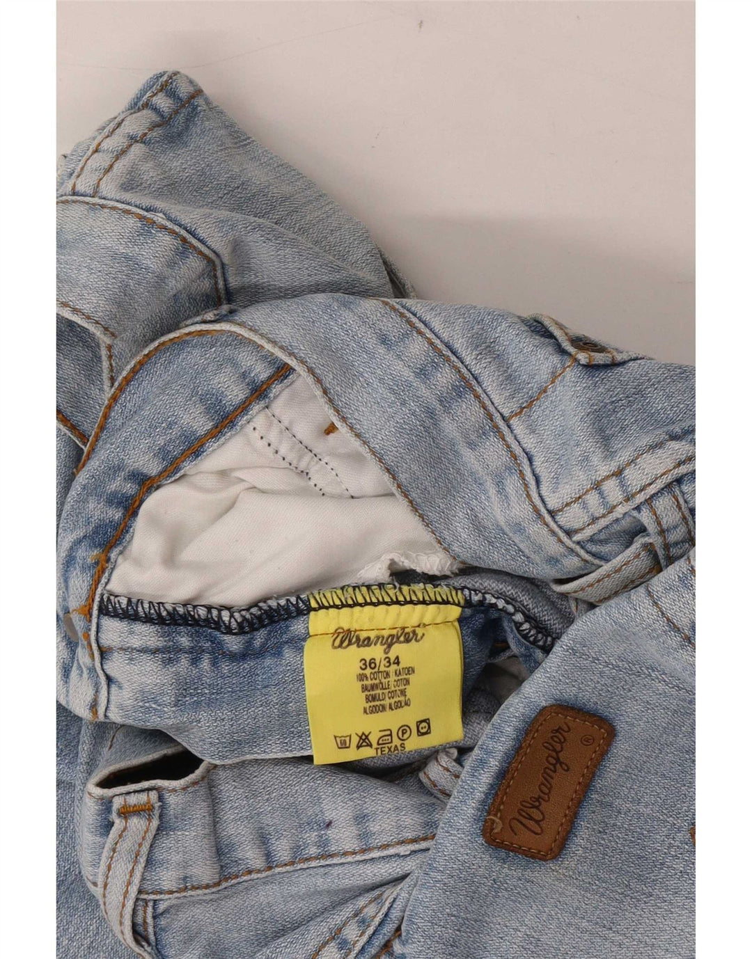 Wrangler Masculino Texas Straight Jeans W36 L34 Azul Algodão