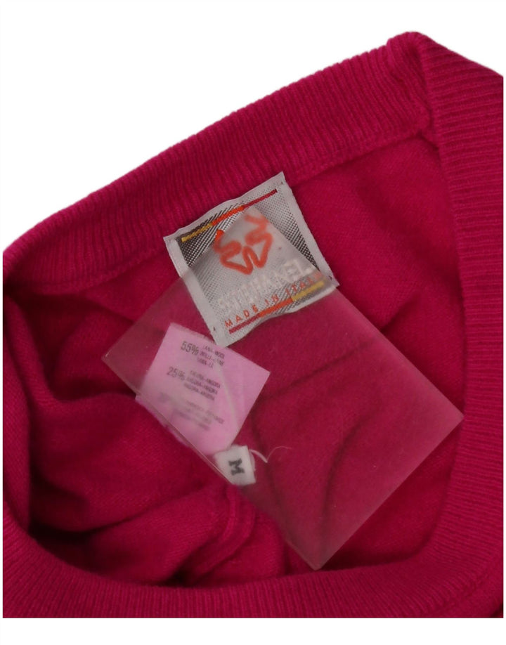 Vestido feminino Stefanel UK 14 acrílico rosa médio