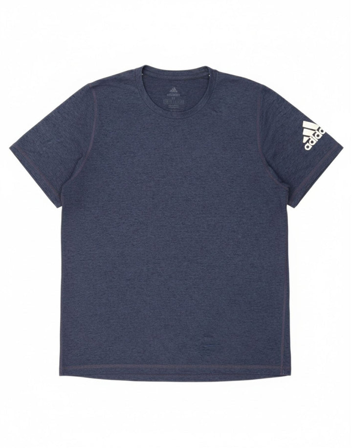 Adidas Mens Aeroready Camiseta Top Médio Azul Marinho Poliéster