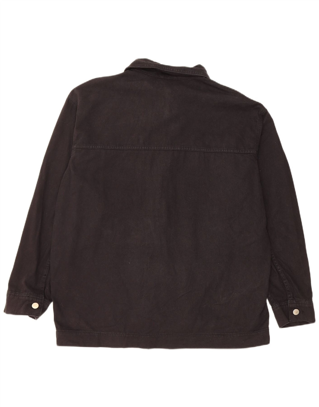 Jaqueta jeans feminina superdimensionada Topshop Reino Unido 16 grande algodão preto