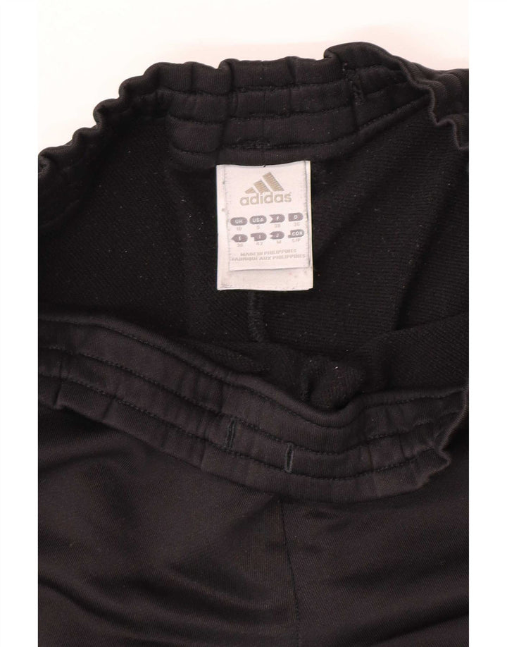 Calça de treino feminina Adidas UK 10 pequena poliéster preto