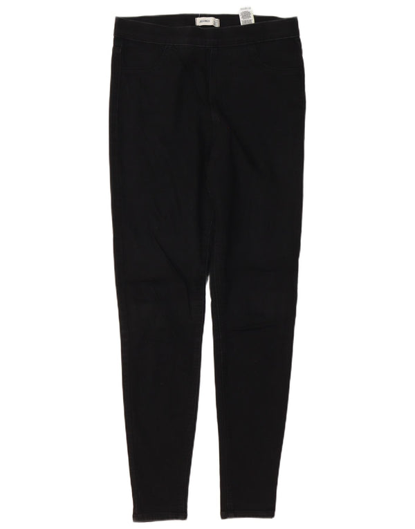Calça jeans feminina Marks & Spencer UK 10 pequena W28 L29 algodão preto