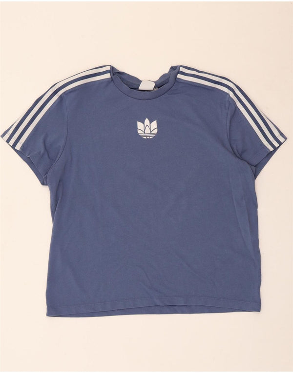 Adidas Camiseta Feminina Graphic Top UK 14 Médio Algodão Azul