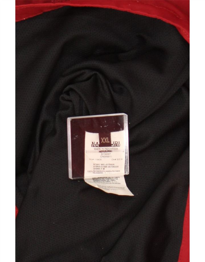 Jaqueta de chuva masculina Napapijri Geographic UK 44 2XL poliamida vermelha