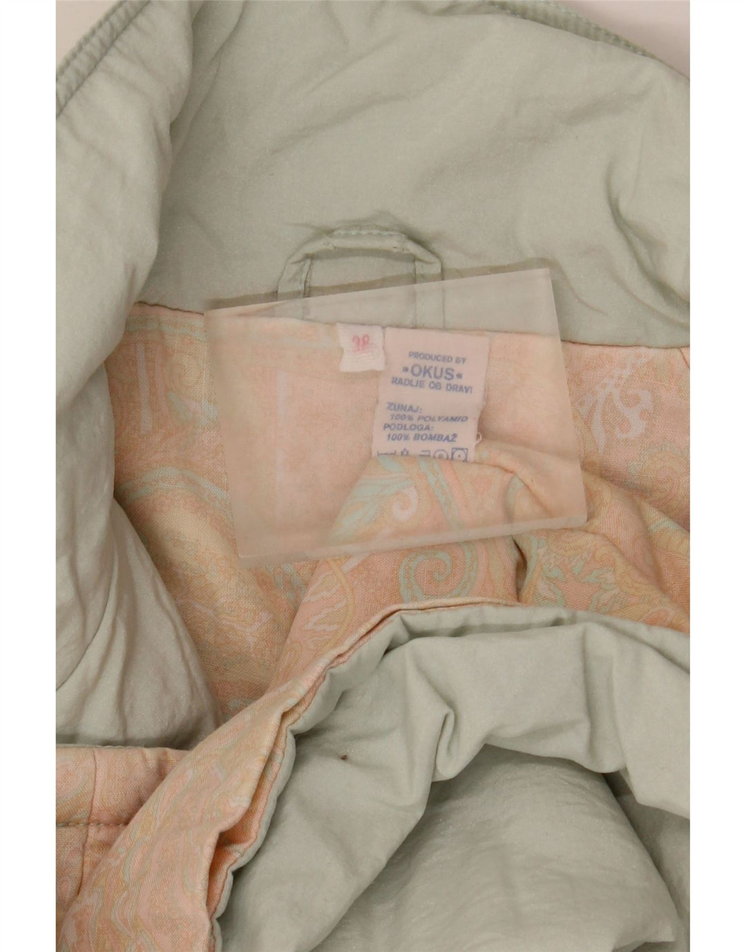 Casaco corta-vento oversized feminino vintage EU 38 poliamida verde médio