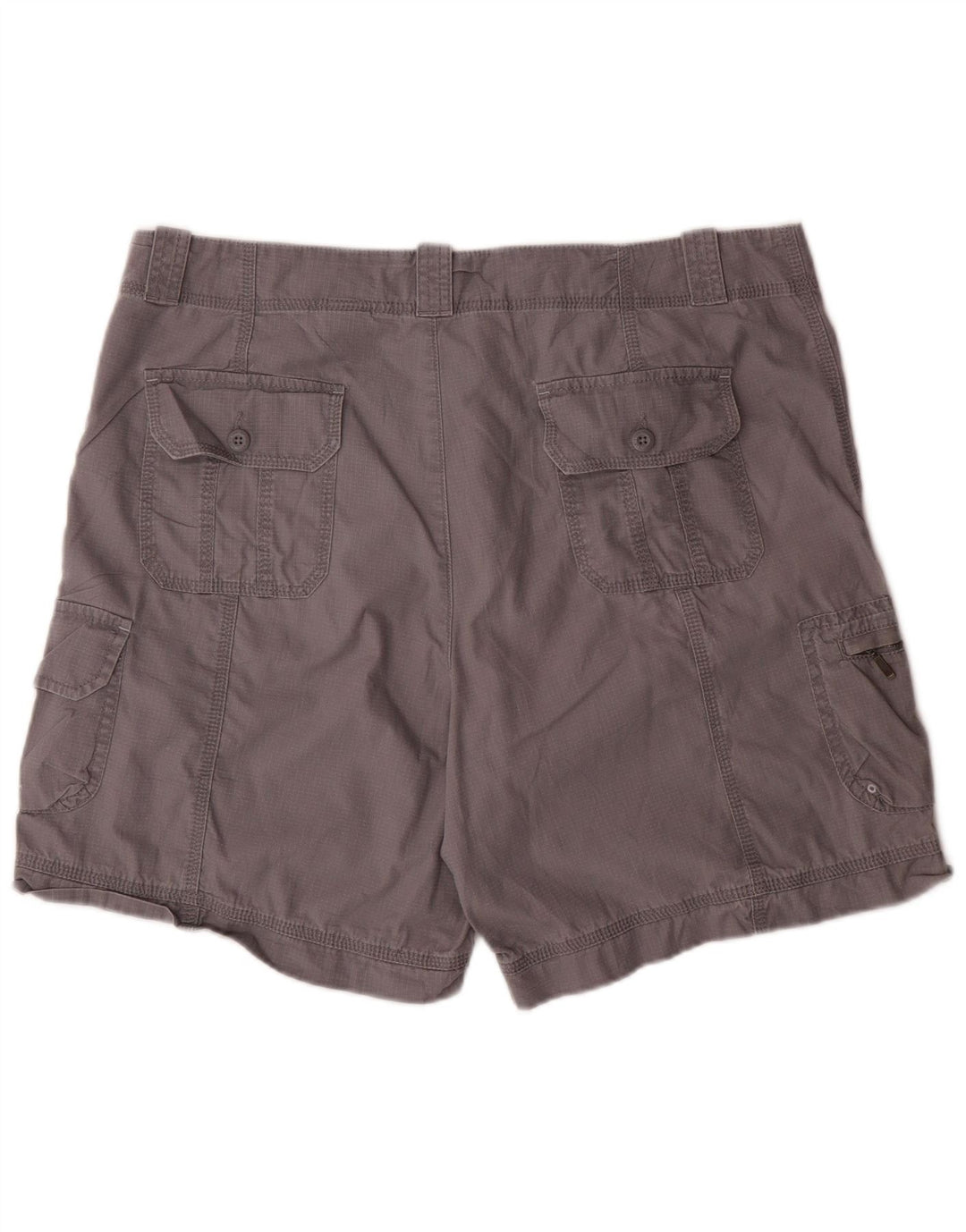 EDDIE BAUER Shorts cargo feminino EUA 16 2XL W36 algodão cinza
