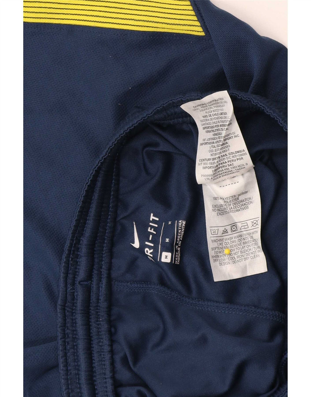 Nike Masculino Boca Juniors Sport Shorts Médio Azul Marinho Colorblock Poliéster