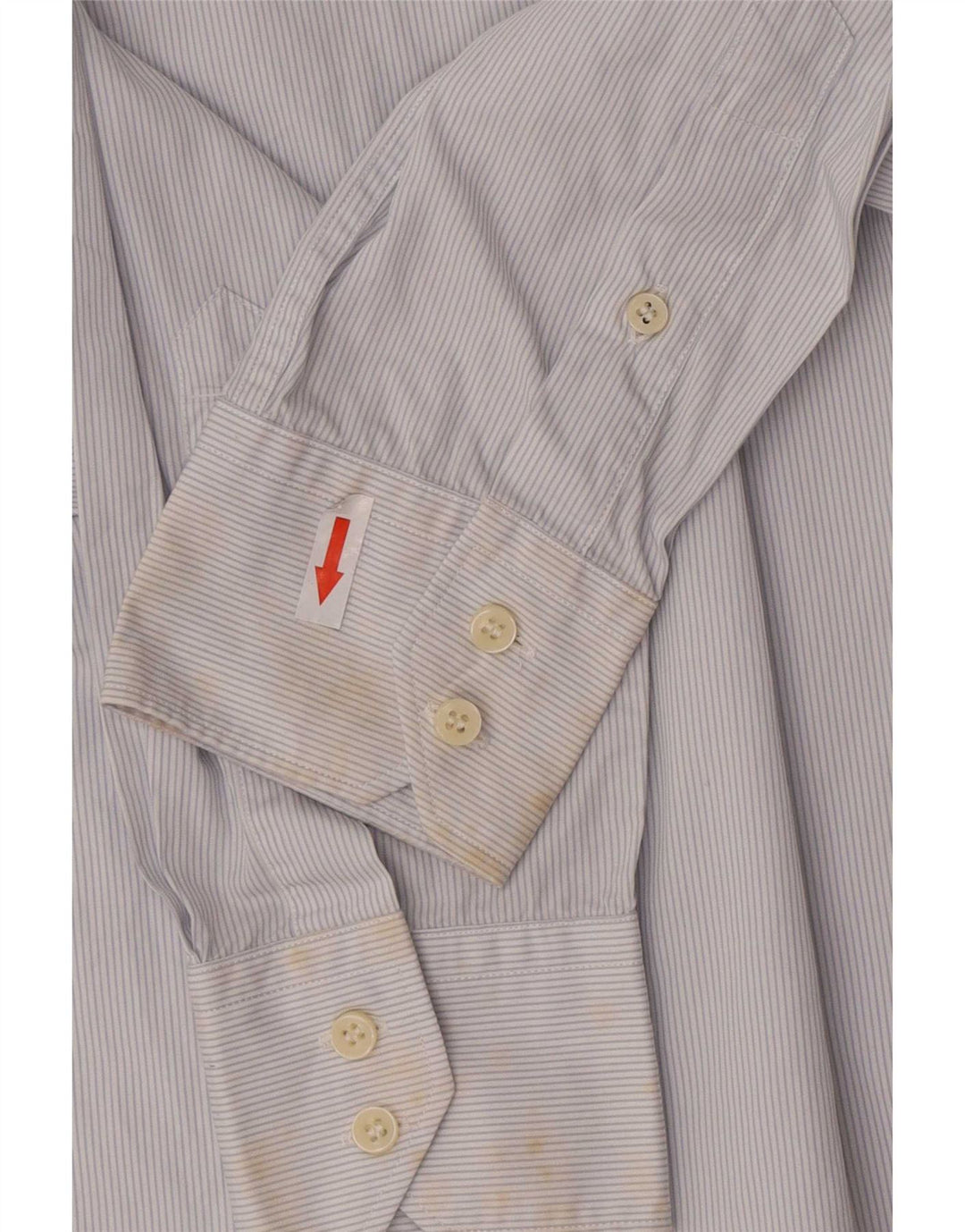 Camisa masculina casual Massimo Dutti de algodão listrado azul médio