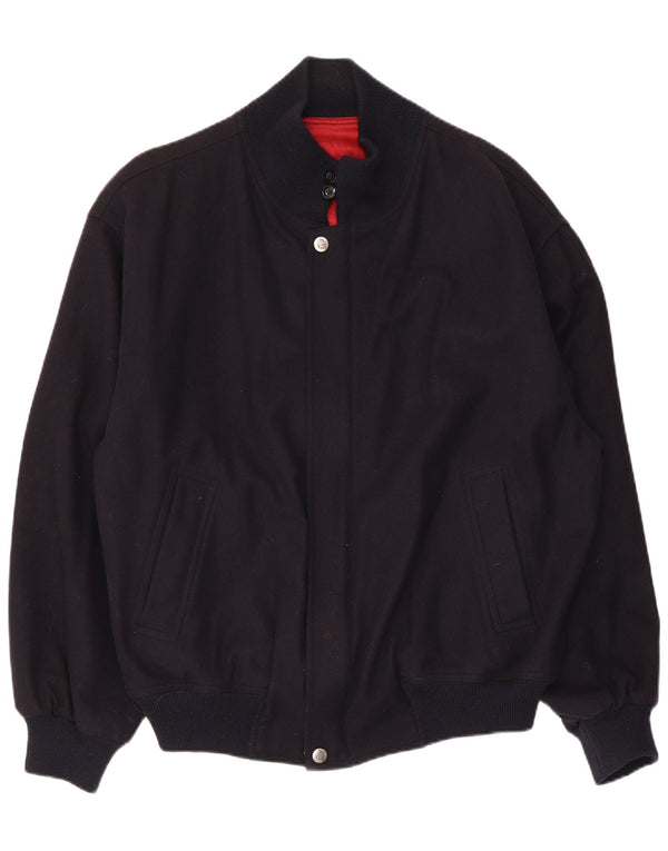 Jaqueta bomber masculina WHITE SAILS IT 54 2XL lã azul marinho