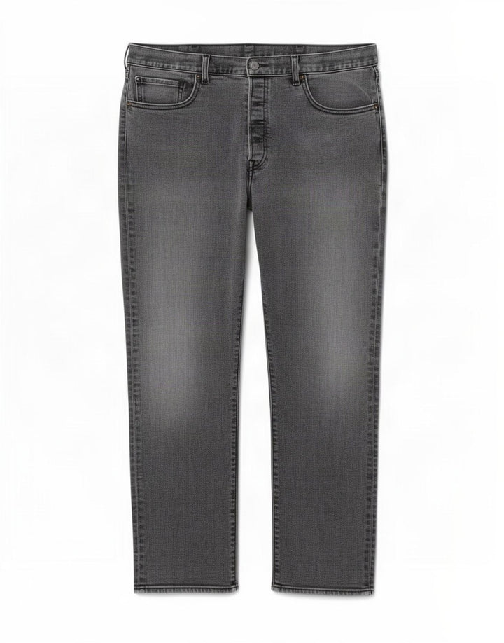 Calça jeans masculina Levi's 501 Straight W38 L32 cinza algodão
