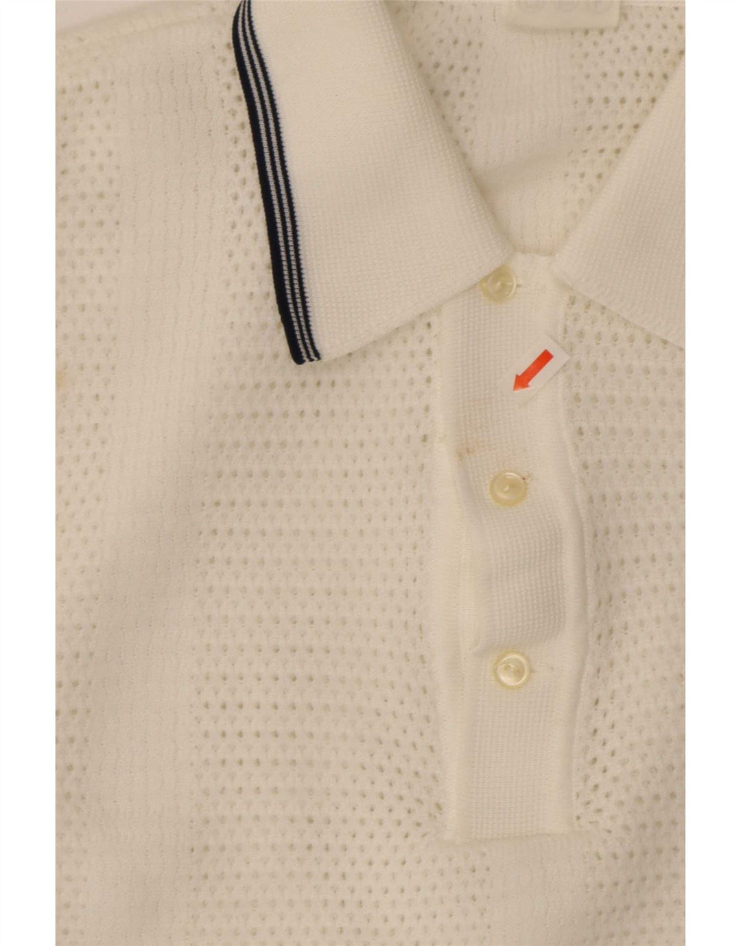 Suéter masculino Trevira de manga curta com gola polo, grande poliéster branco