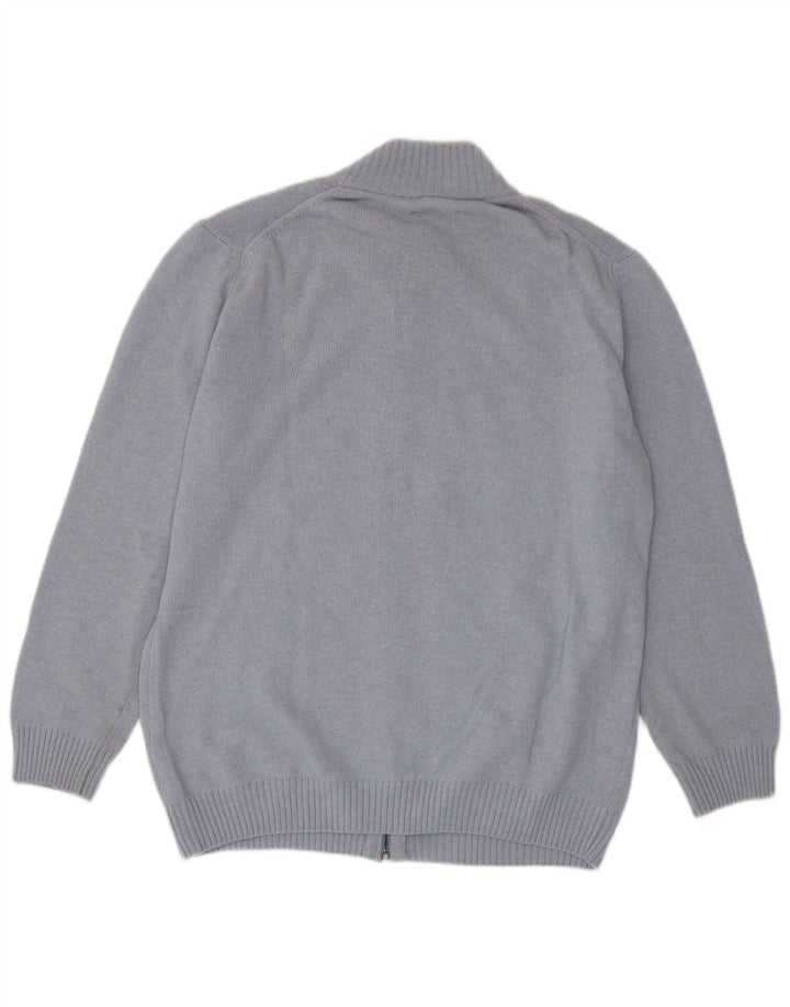 MARLBORO CLASSICS Suéter cardigã masculino 2XL lã azul