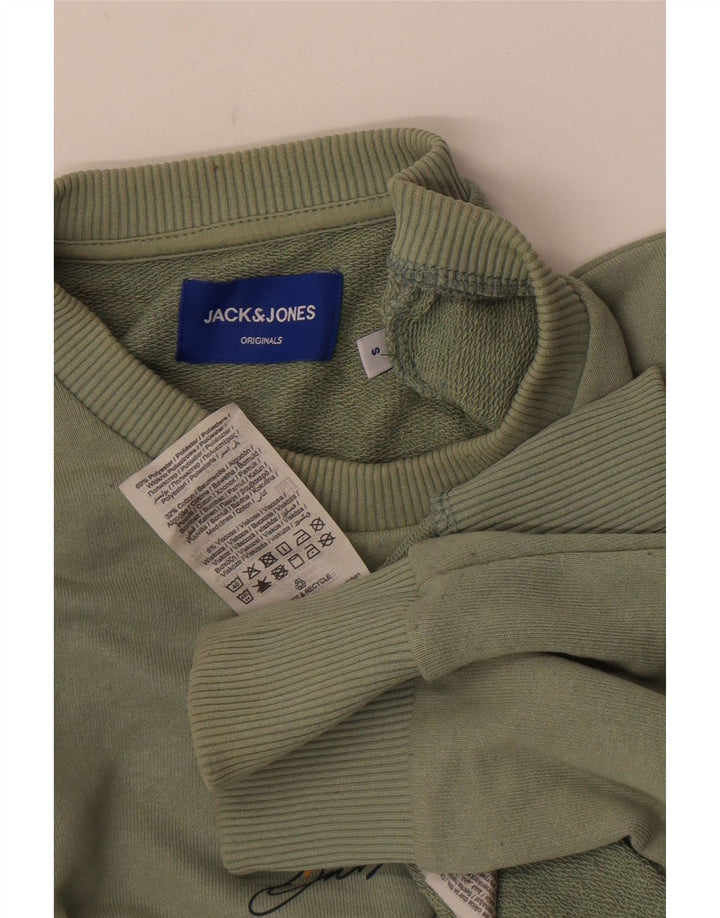 Jack & Jones moletom gráfico masculino jumper pequeno cáqui poliéster