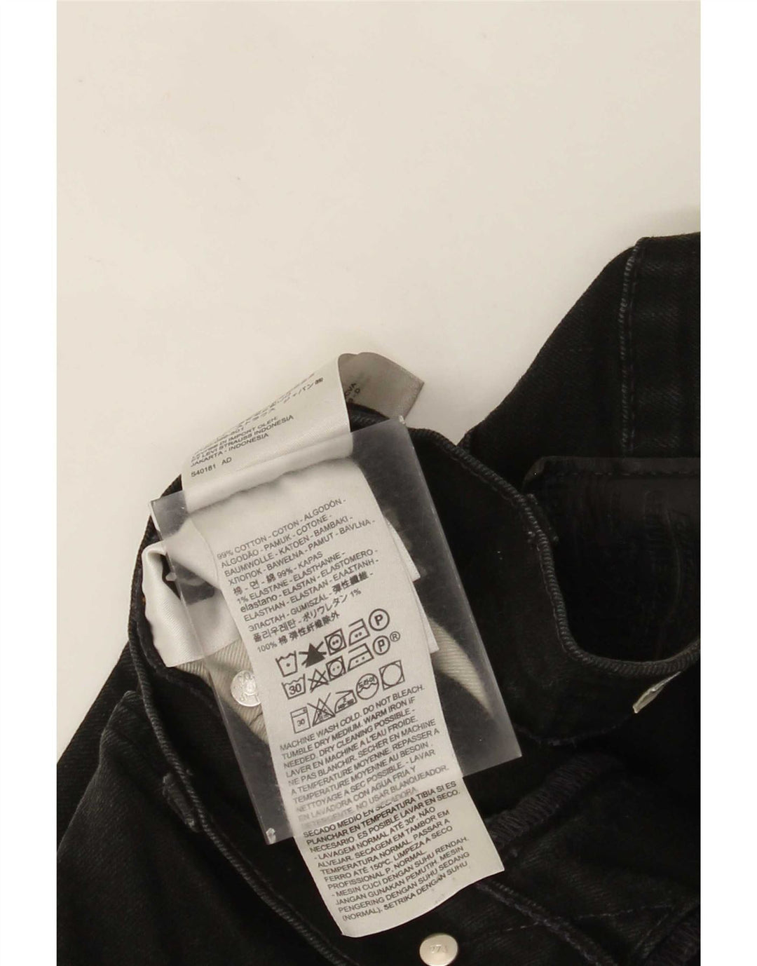 Levi's Masculino 502 Tapered Jeans W32 L32 Algodão Preto
