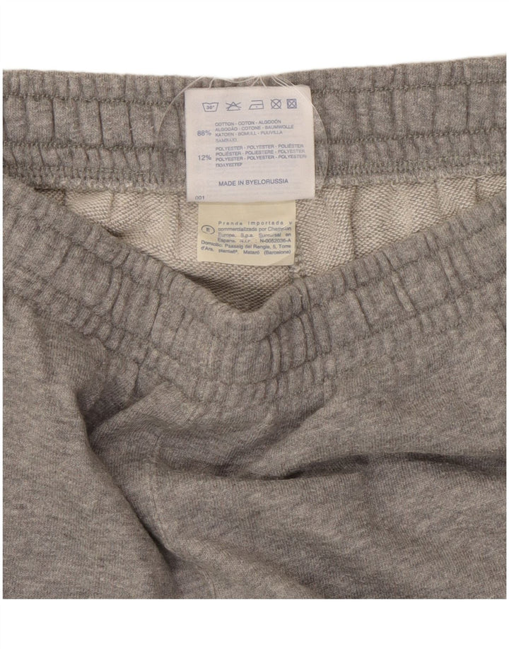 Calça de treino masculina Champion XL cinza manchado de algodão