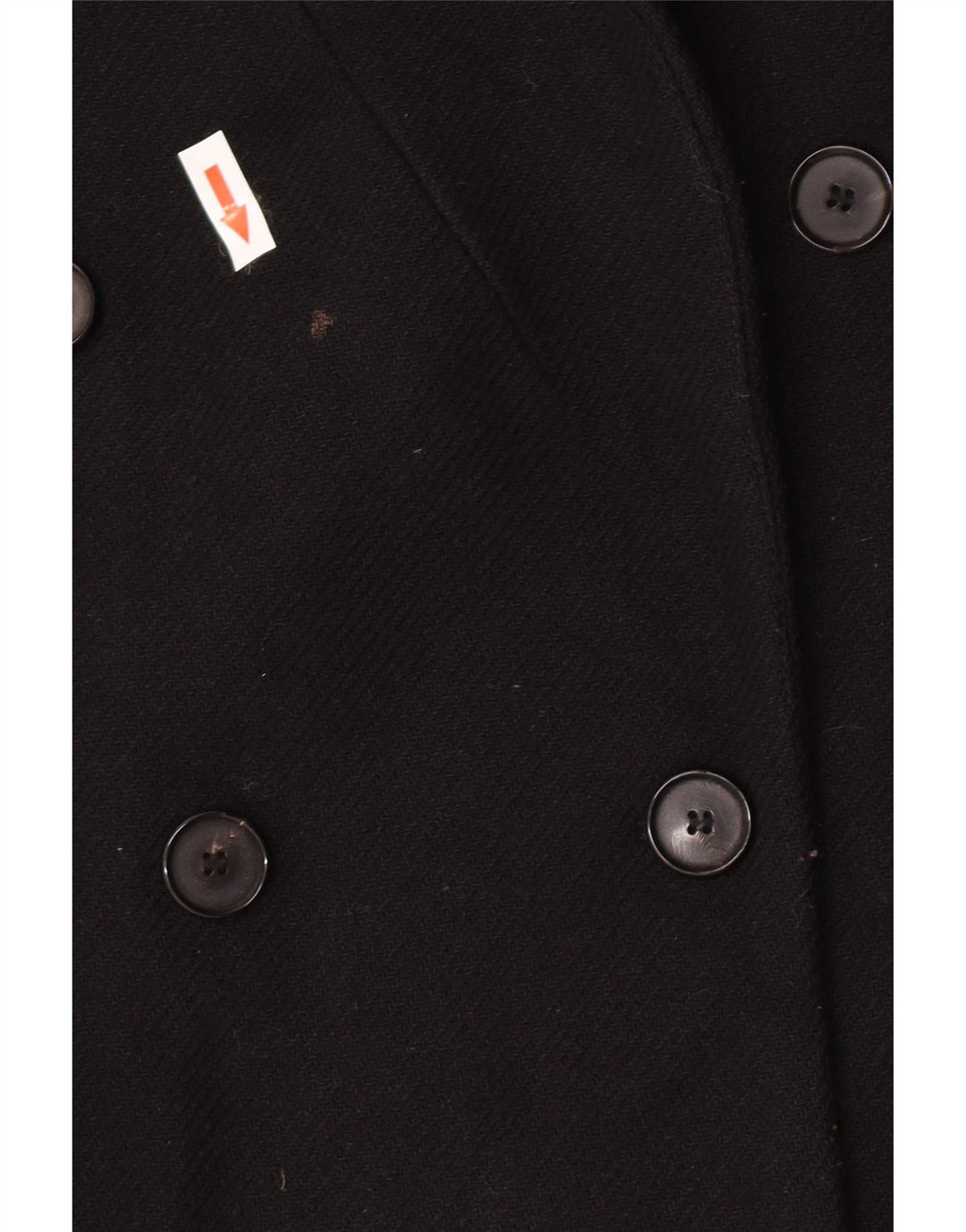 Casaco feminino Zara com peito duplo Reino Unido 14 lã preta média