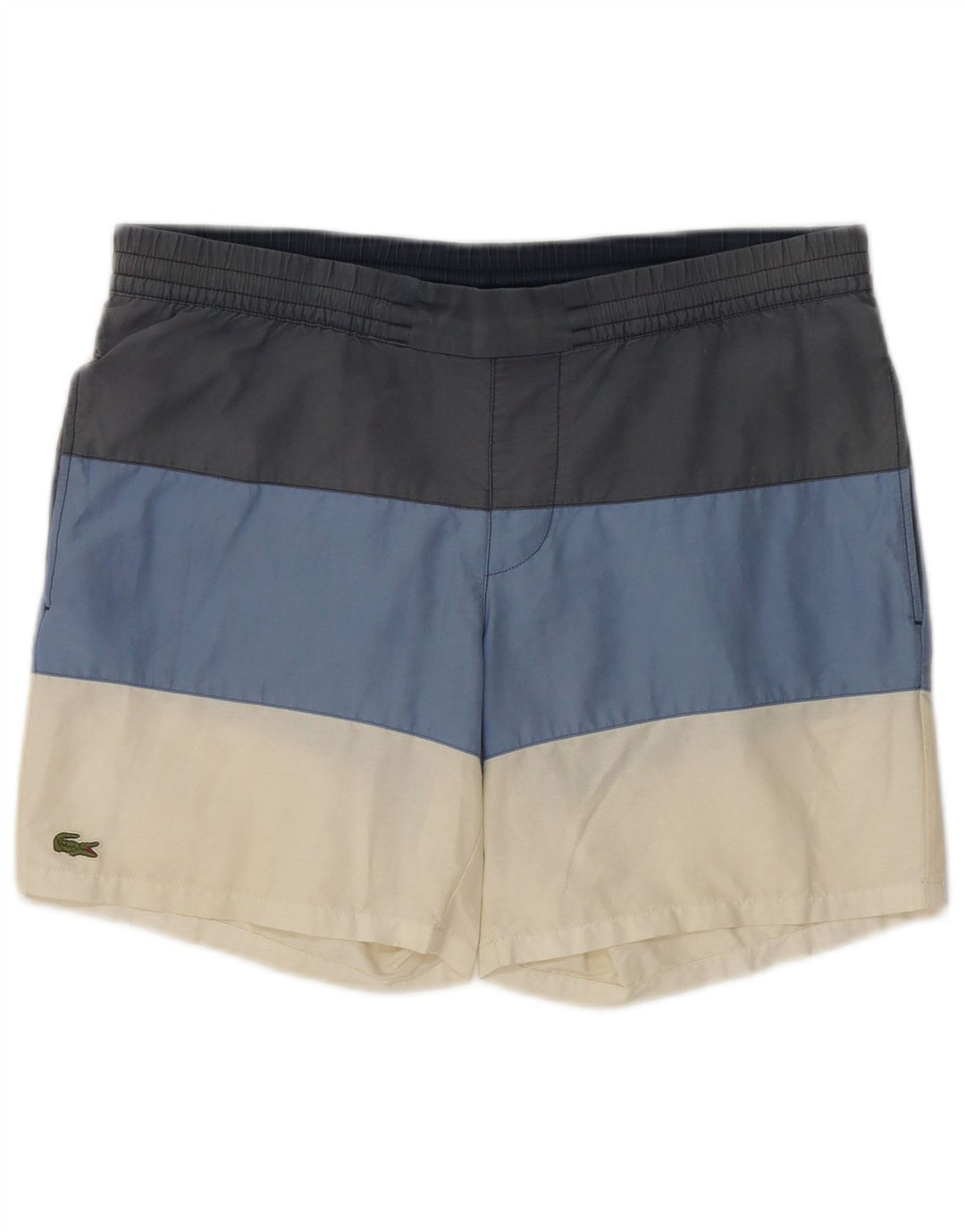 Shorts de natação masculino Lacoste médio colorido colorblock algodão