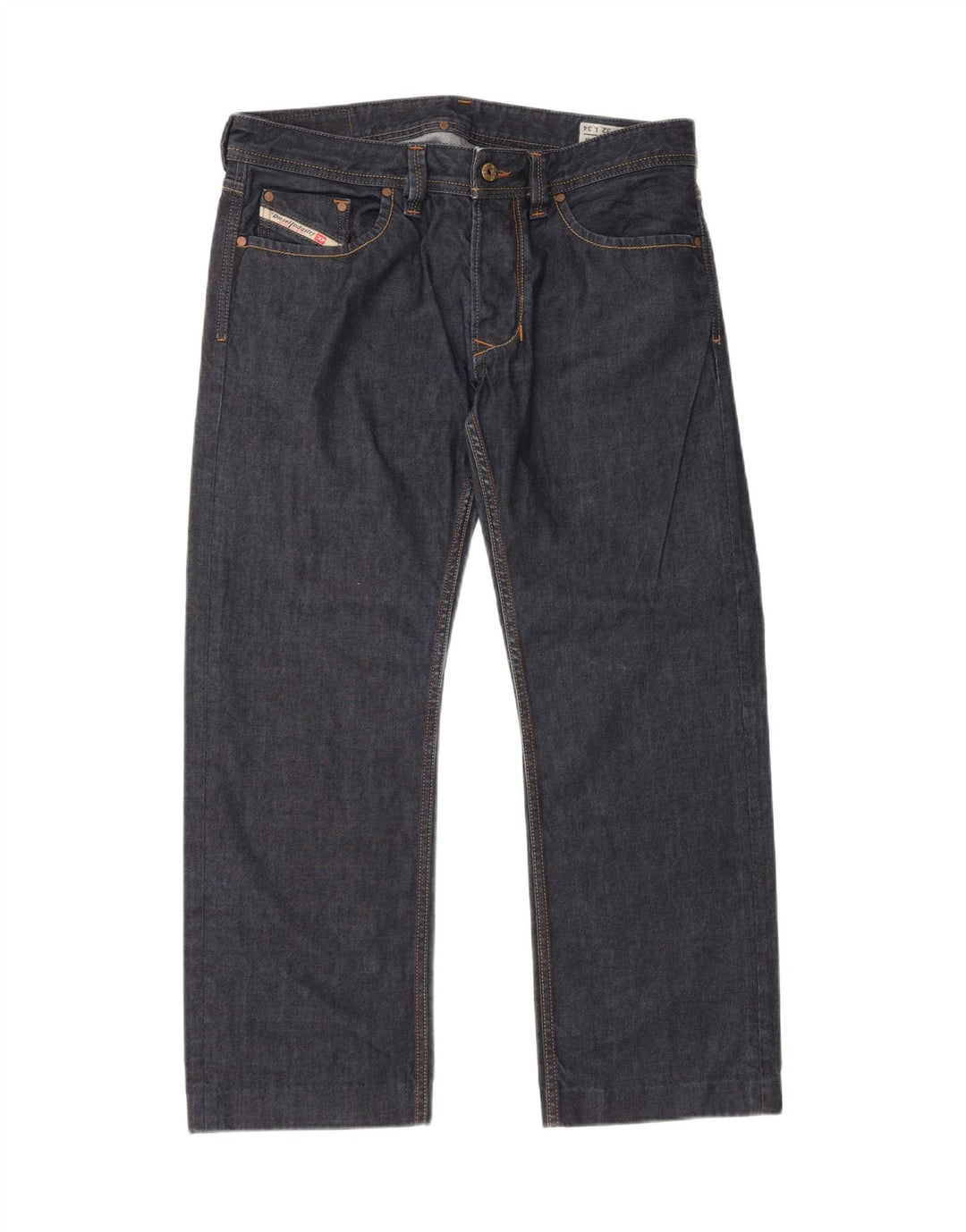 Jeans retos masculinos Diesel W32 L27 algodão azul marinho