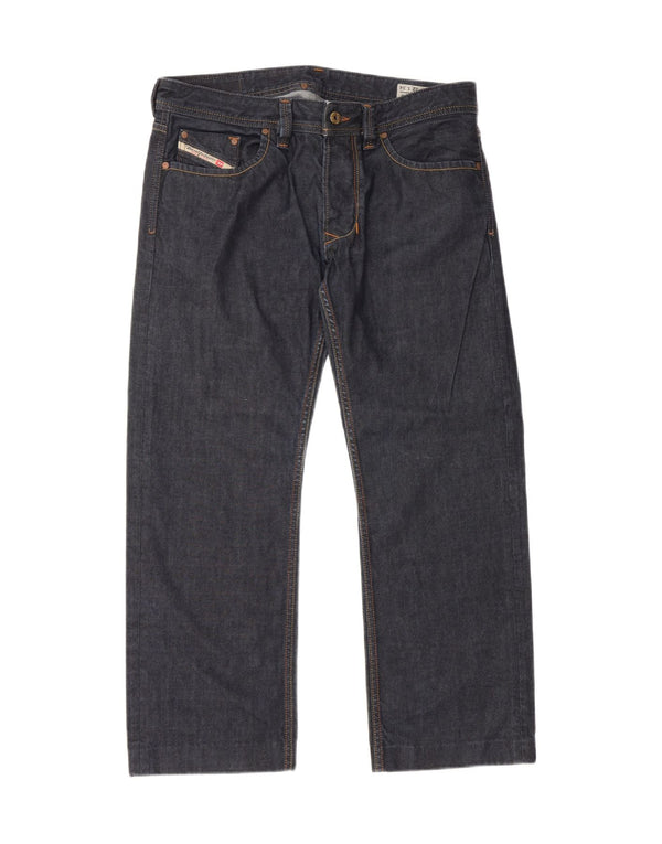 Jeans retos masculinos Diesel W32 L27 algodão azul marinho
