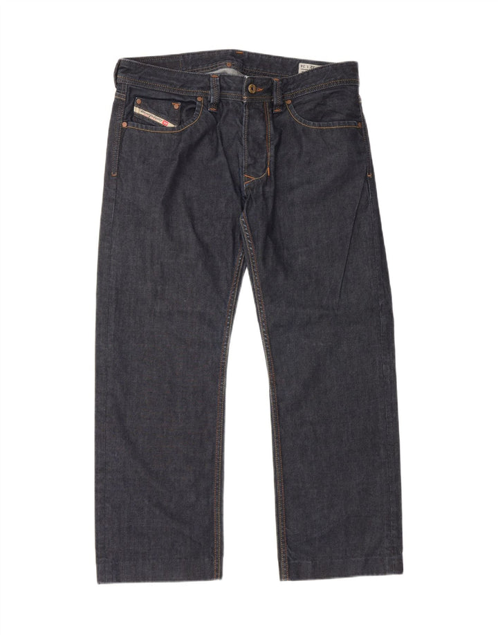 Jeans retos masculinos Diesel W32 L27 algodão azul marinho