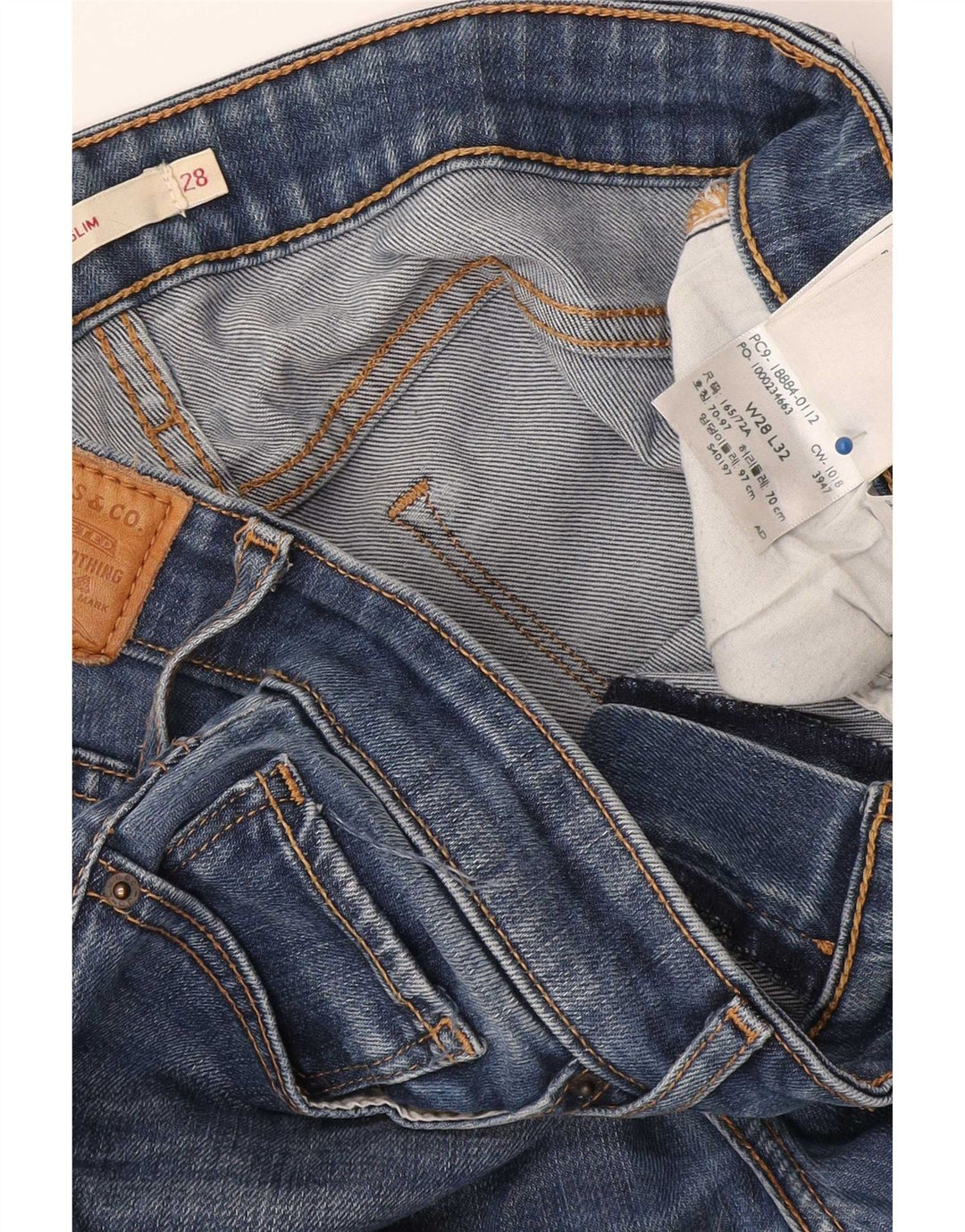 Jeans Levis 712 Slim Feminino W28 L32 Azul Lyocell