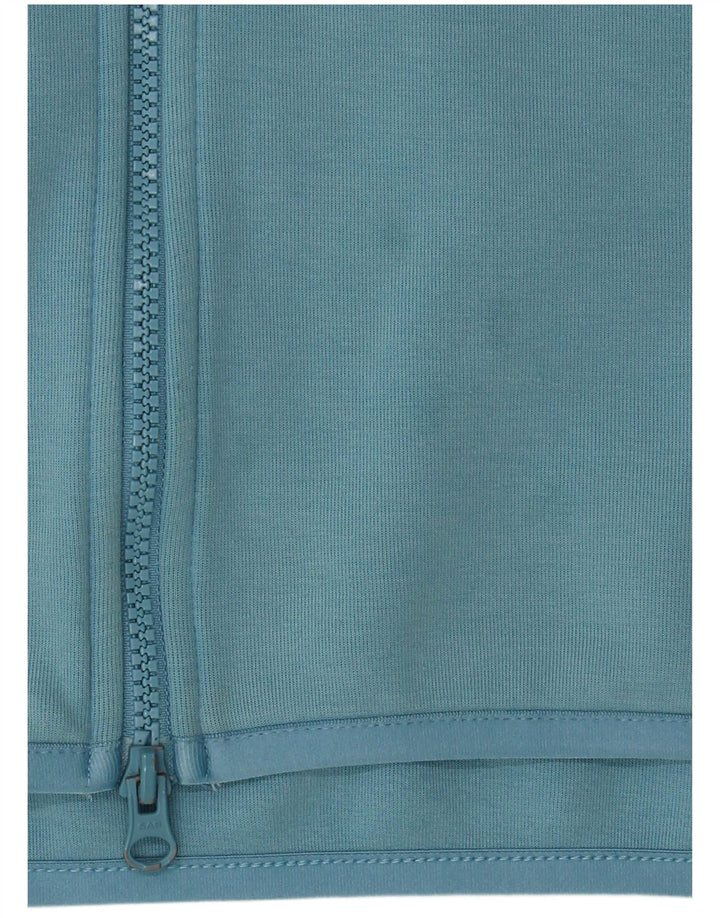Suéter masculino Nike com capuz e zíper grande algodão azul