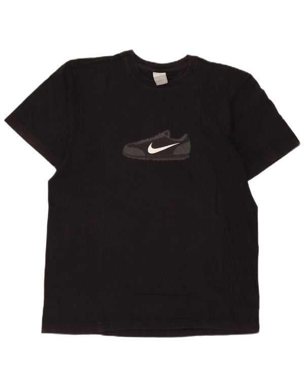 Camiseta Nike masculina gráfica Top UK 42/44 grande algodão preto