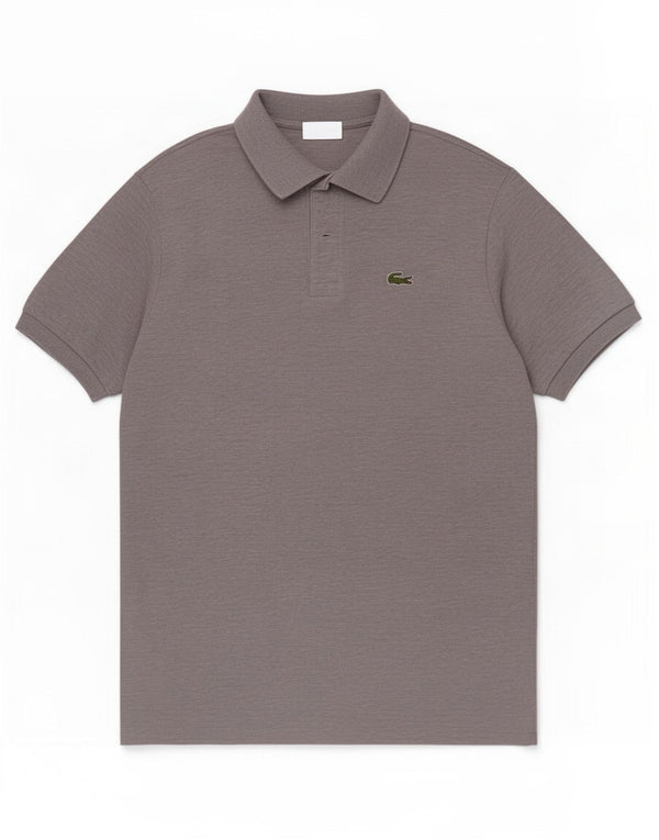 Camisa polo masculina Lacoste tamanho 5 grande algodão manchado cinza