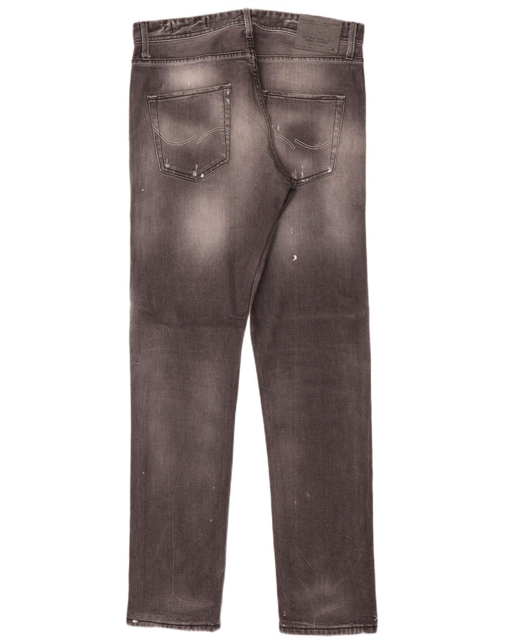 Jeans masculinos Jack & Jones desgastados slim W32 L33 cinza