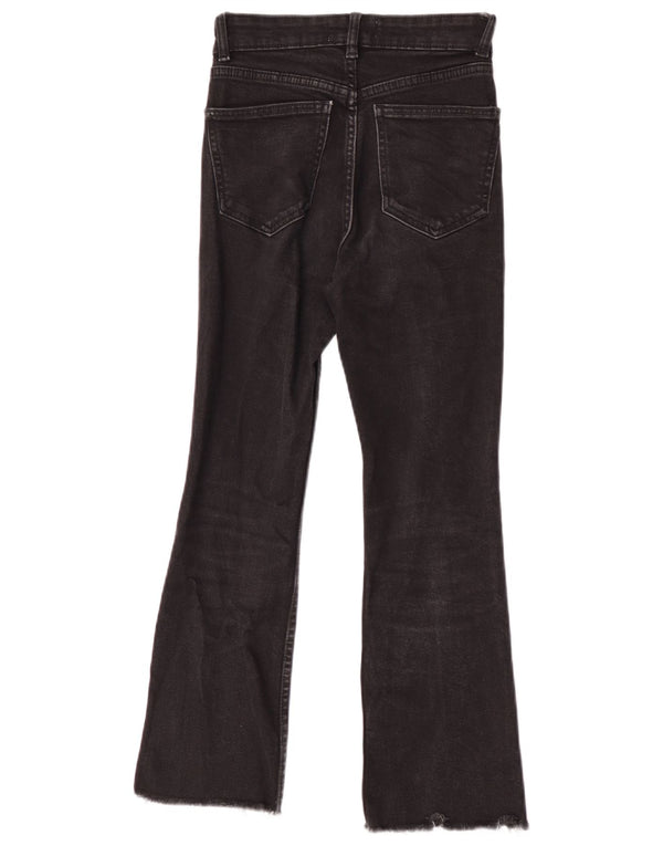 Calça jeans feminina Zara Bootcut EU 34 2XS W24 L25 preta
