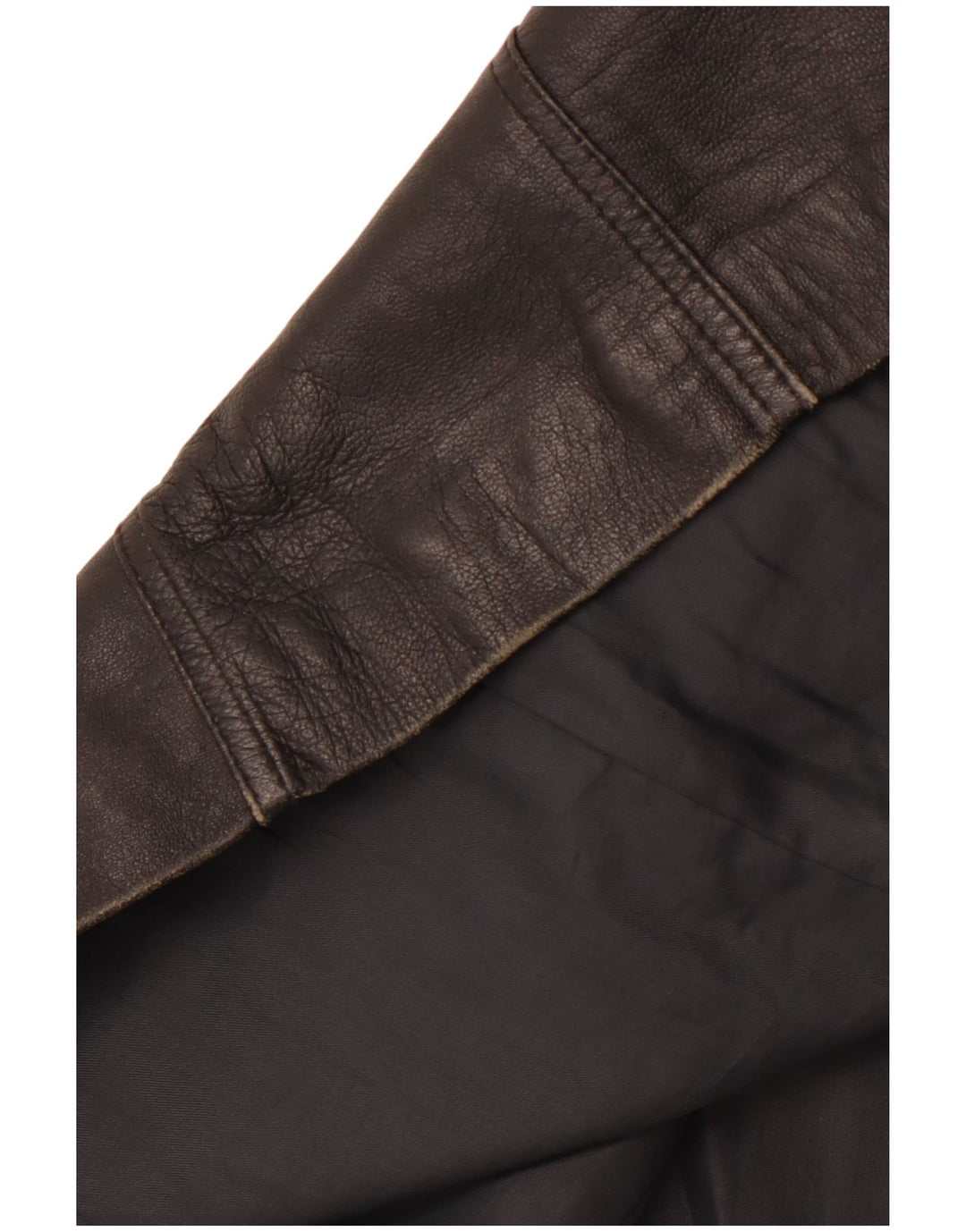 Casaco de couro feminino VINTAGE IT 40 pequeno preto