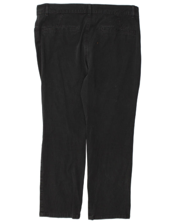 Calça jeans feminina Marks & Spencer curta reta Reino Unido 16 grande W38 L27 preta