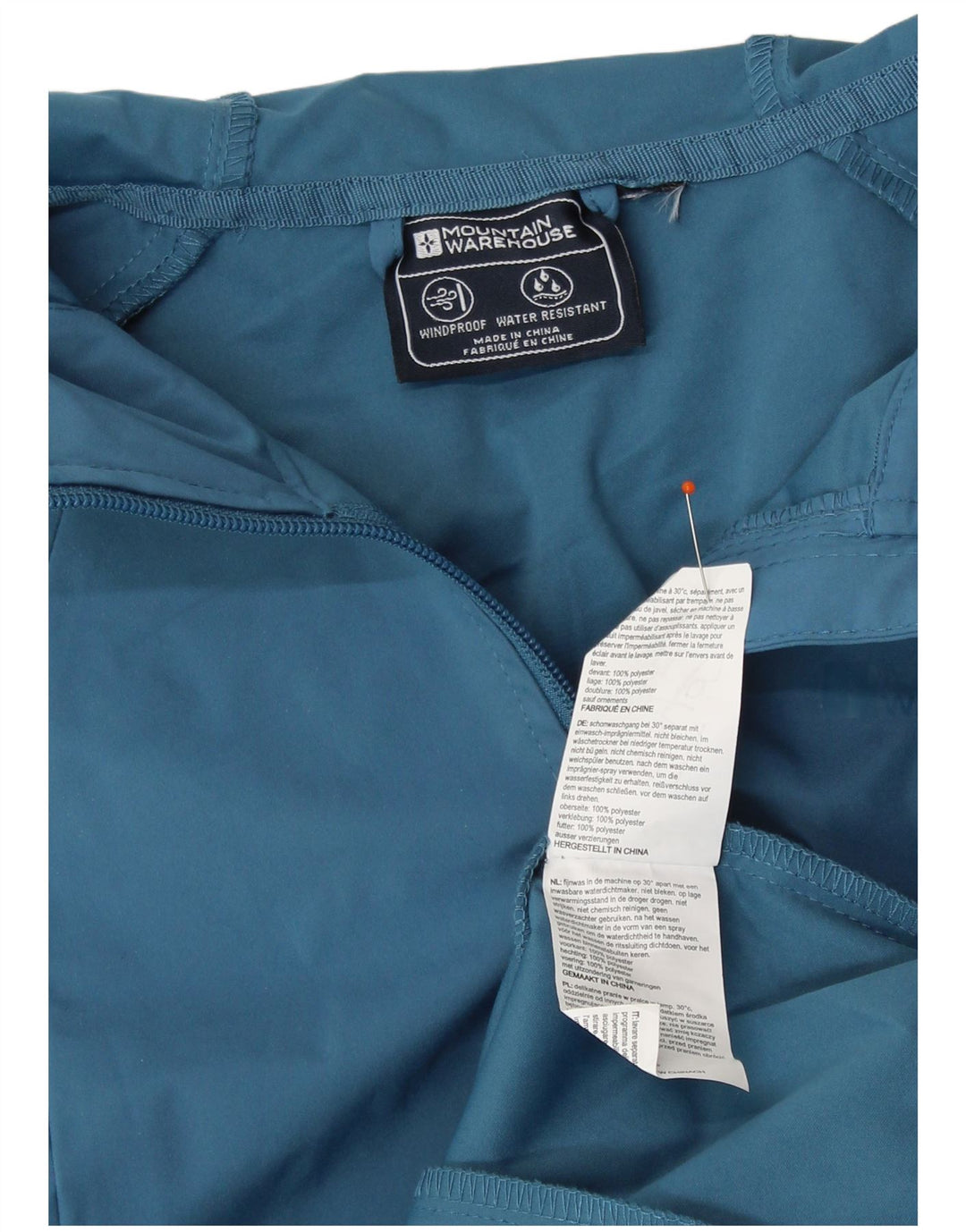 Jaqueta de chuva feminina com capuz MOUNTAIN WAREHOUSE UK 6 XS azul poliéster