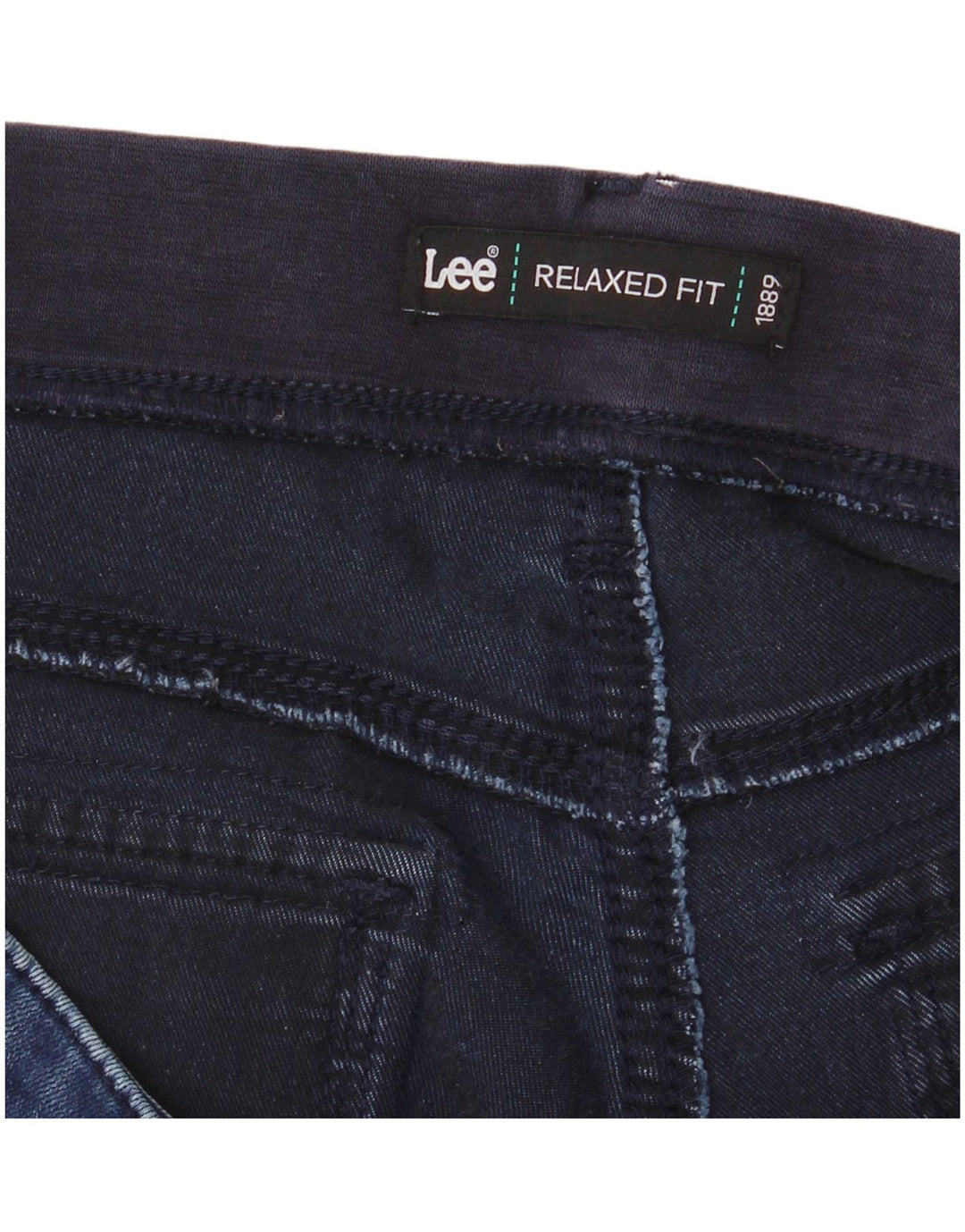 Shorts jeans feminino com ajuste relaxado LEE W36 XL azul