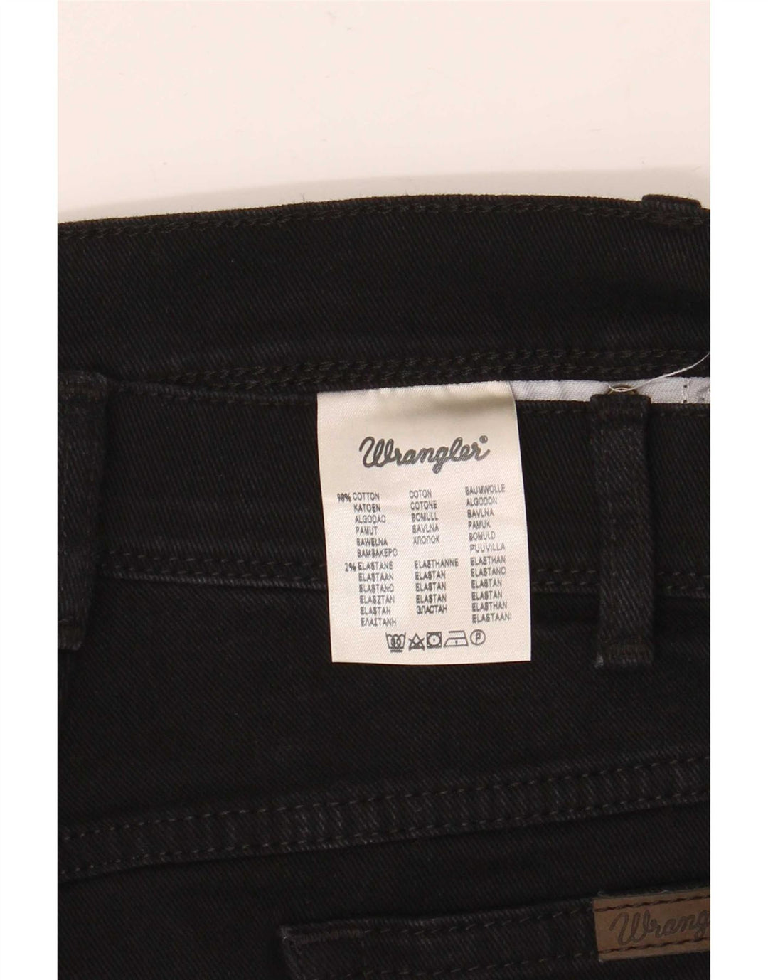 Wrangler feminino regular fit jeans reto W40 L30 algodão preto