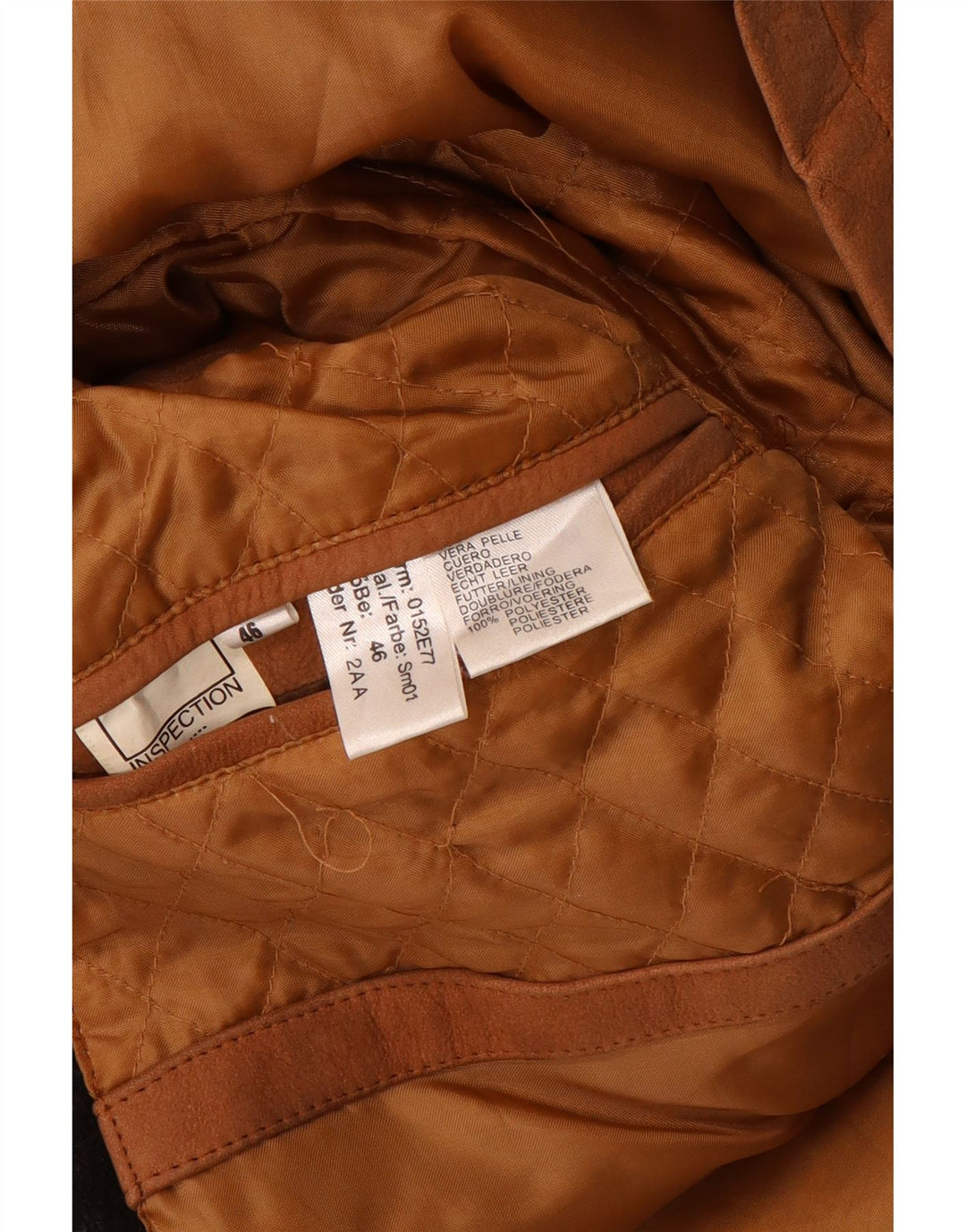 Casaco de couro masculino Rover&Lakes IT 46 pequeno couro marrom
